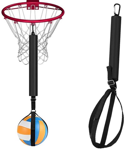 carmdering - Volleybal Smash Trainer - Volleybaltrainer - Smash Hulp - Met haak, eenvoudig te bevestigen, voor binnen & buiten - Verbeter techniek & kracht - Ideaal voor thuis & school