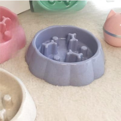 Nouveau bol anti-étouffement pour chien Slow Food, bol anti-étouffement pour chiots de petite et moyenne taille, bol de riz Slow Food, bol pour animaux de compagnie, fournitures pour animaux de compagnie 18*4.5cm gray