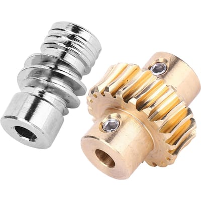 Industriële Robot 10:1 Wormwiel Brons Wormwiel Metalen Wormset Industriële Robotonderdelen beige