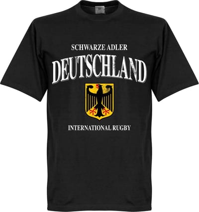 Duitsland Rugby T-Shirt - Zwart - L