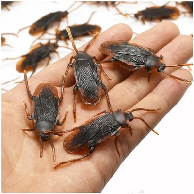 10 stuks Simulatie Insect Grappig Speelgoed Kakkerlak Spin Duizendpoot Schorpioen Plastic Kinderen Prank Insect Enge Truc Rekwisieten voor Kinderen TMZ 10pcs beige