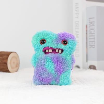 Originele Teeth Monsters Hanger Pluche Pop Fuggler Grappig Lelijk Monster Sleutelhangers Sleutelhanger Speelgoed Halloween Prank Decoratie Cadeau 1 Piece blue