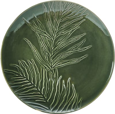 Serveerbord, Serveerschaal, Rond, 35.5 cm, Groen, Keramiek - Mikasa | Jardin