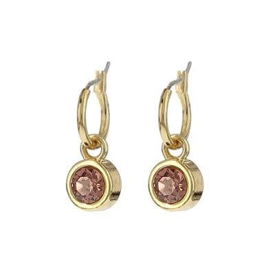 BIBA 80313 Oorhangers goud Blush Roze