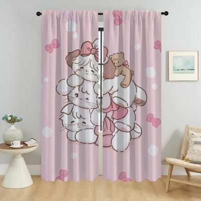 Anti-muggen Gordijnen voor Camera Mikko Woonkamer Gordijn Halloween Decoratie Huis Interieur Gordijnen 2 Stuks Scheidingswand Kind W50xH70cmx2pcs-CL