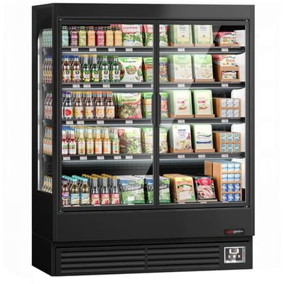 GGM Gastro Wandkühlregal - 1585mm - 693 Liter - mit 2 doppelt verglasten Flügeltüren & 4 Ablagen