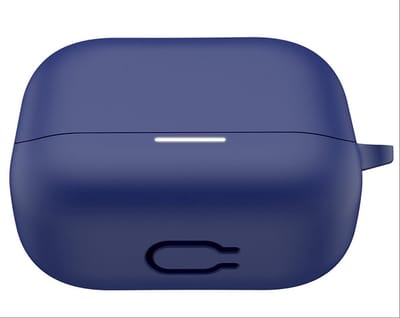 Allecto - Cilicone hoes - Ultraduurzaam - Marineblauw - Slim fit - Anti-val hoes voor Anker Soundcore K20i - Geschikt voor oordopjes en koptelefoons
