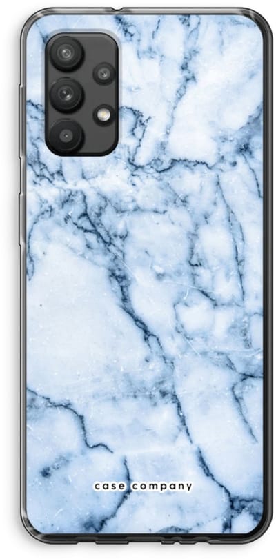 Case Company® - Hoesje geschikt voor Samsung Galaxy A32 4G hoesje - Blauw marmer - Soft Cover Telefoonhoesje - Bescherming aan alle Kanten en Schermrand
