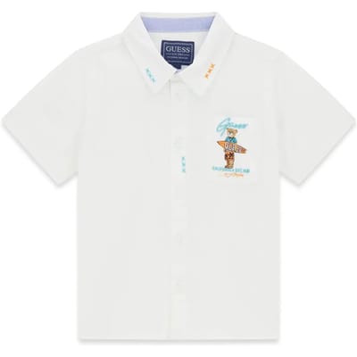 Korte mouwen popeline shirt voor babyjongen Guess
