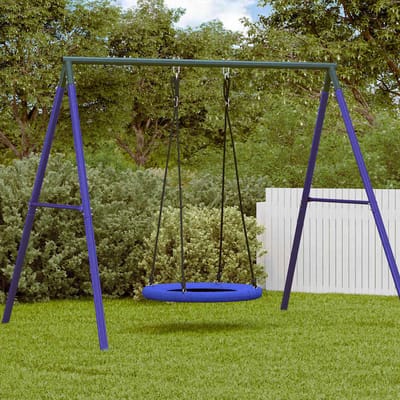 vidaXL - Nestschommel - Blauw - 100 - x - 100 - x - 180 - cm - Kunststof