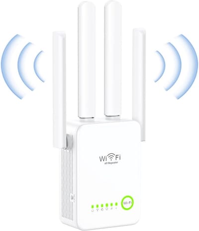 Krachtige Wifi Versterker Repeater 300 Mbit/s - Signaal Booster met 4 Antennes en LAN Poort