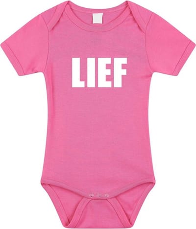 Lief tekst baby rompertje roze meisjes - Kraamcadeau - Babykleding 56