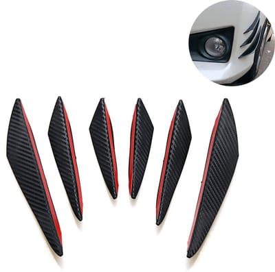 VCTparts® Universele Voorbumper Spoiler Vinnen Carbon (set)