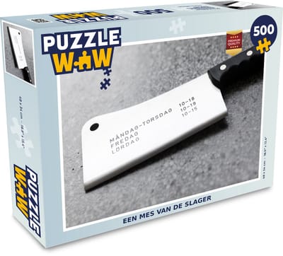 Puzzel Een mes van de slager - Legpuzzel - Puzzel 500 stukjes