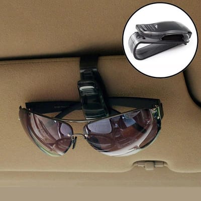 Zonnebril houder Auto / Zonnebril Clip Houder Auto / visitekaartjes & zonnebrilhouder - Sunglas Visor / makkelijk & efficient /zonneklep / multifunctionele opbergclip - Zwart