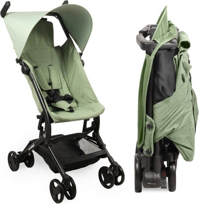 Stadskinderwagen - Compacte buggy - Reizen met baby - Ultracompact opvouwbaar - 56.5x35.2x19.7 cm - Groen