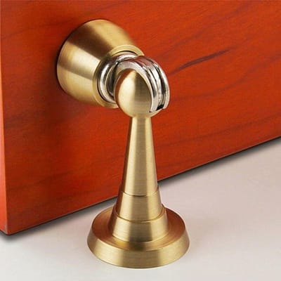 Magnetische Deurstopper - Deurvanger - Voorkom Muurschade - Sterke Magneet - Messing - Goud