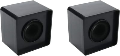 2 Stuks Microfoonstandaard vierkante kubus - Zwart