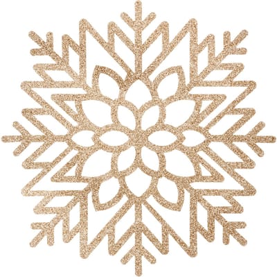 JJA - Gouden sneeuwvlok placemat 42 cm van glitter PVC
