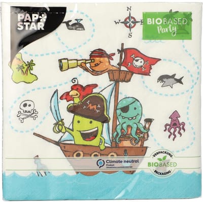 Servetten Pirate Crew 3-laags 33x33cm