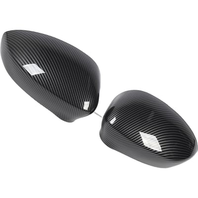2 Pièces Cache de Rétroviseur Extérieur de Porte Gauche Droit Remplacement pour Fiat 500 2007 à 2020 Carbone black
