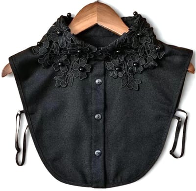 Blousekraag - blousekragen - blousekraag voor dames - los kraagje voor ergens onder - kraagje - armband - 2 stuks - Losse kraag wit - losse kraag zwart - Blouse kraagje - Nep los kraagje - Verstelbaar