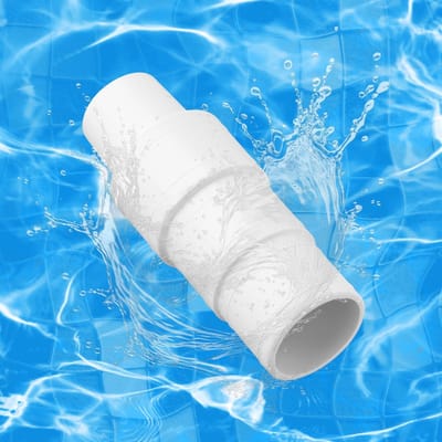 Dailygoods - Zwembadvacuümslangadapter - Zwembadslangconnector - Onderhoud - Wit - Filterpompslangen - Geschikt voor Intex-Zwembaden - Afmeting 10,16 cm