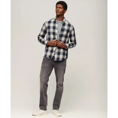 Superdry - Katoenen Lumberjack Overhemd met Lange Mouwen - Heren - Lange mouwen shirts