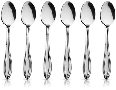 Orion Conic Serie - Roestvrijstalen Espresso Lepeltjes - 6 Stuks - Geschikt Voor Vaatwasser - Elegant