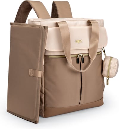 Wijtz Luiertas Rugtas - Beige - 12 Vakken - Verschoonmat - 25L