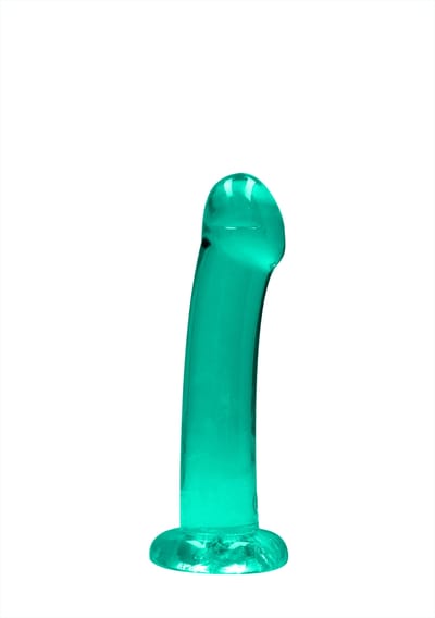 Shots - RealRock Niet-Realistische Dildo met Zuignap - 17 cm turquoise