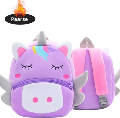 Livano Kinder Rugzak - Jongen - Meisje - Schooltas - Backpack - Paarse Eenhoorn