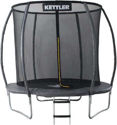 Outdoor Trampoline - Springkussen Tuin - Buiten Spelen - Veiligheidsnet Inbegrepen - 244 cm - Grijs