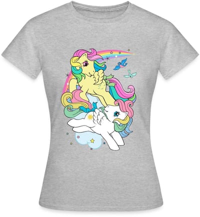 My Little Pony Retro Pony's Met Gekleurde Manen T-Shirt Dames