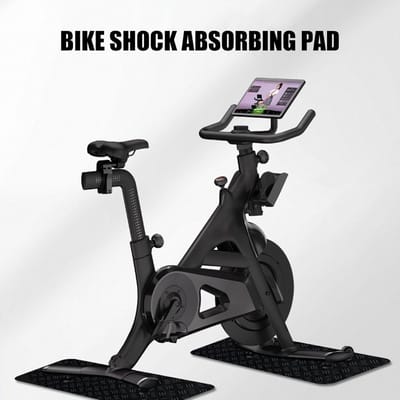 Fietsmat Indoor - Vloer Bescherming - Thuis Trainen - Anti-Vibratie - 63.5 x 30 cm - Zwart