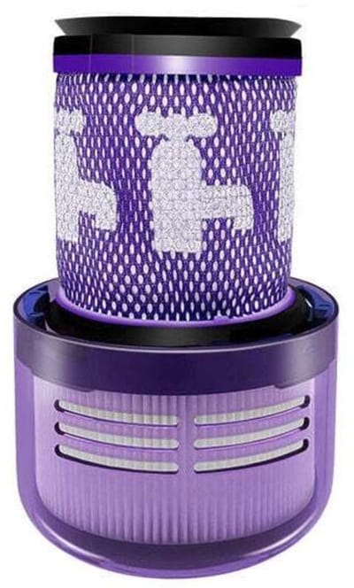 Vervangend HEPA-filter geschikt voor Dyson V12 Detect Slim, stofzuigerfilter geschikt voor Dyson V12 Slim Absolute Extra/Total Clean/Fluffy draadloze stofzuiger, 971517-01