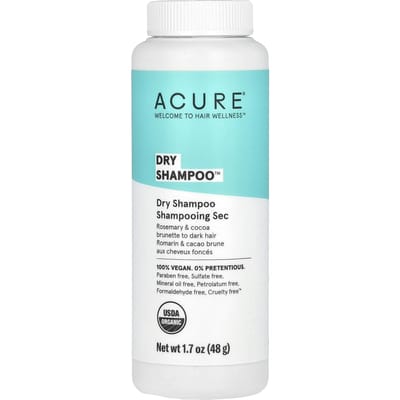 ACURE, Shampoing sec, cheveux bruns à foncés, romarin et cacao, 50 ml (48 grammes) white