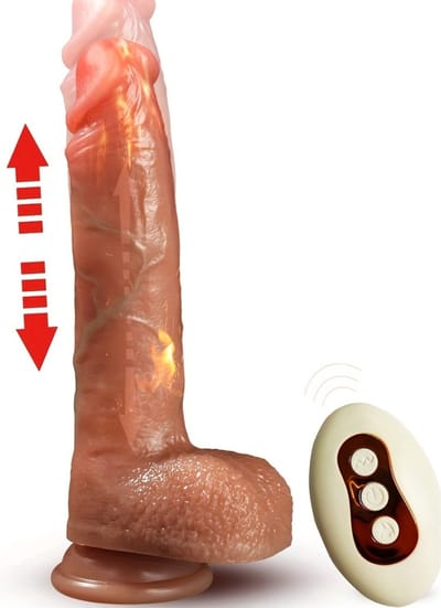 Bovista Verwarmde Dildo - Thrusting Dildo - Bewegende Dildo - Stotende Vibrator - Buttplug - Dildo - Voor Mannen & Vouwen