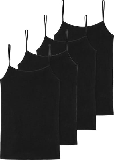 Schiesser Dames spaghettitop 4 pack 95/5 cotton