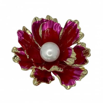 Broche Pioenroos 4.5 cm- Charme Bijoux