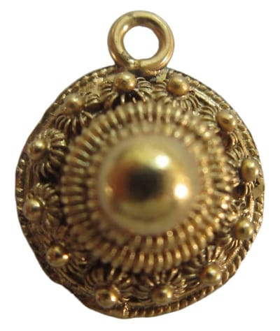 Zeeuws Meisje - zeeuwse bolle dichte knoop echt verguld, kleine 2 cm Hangers