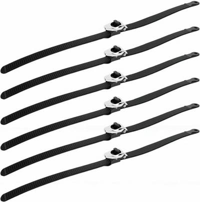 Ratelkabelbinders Set - Verstelbare Sluitriemen - Zwaar Bundelen - Roestvrijstalen Gesp - 20 Inch - Zwart