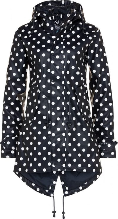 Donkerblauw met stippen dames regenjas / parka HafenCity® van BMS XL
