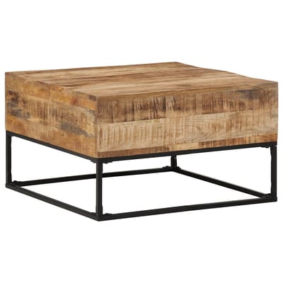 vidaXL - Salontafel - 68x68x41 - cm - ruw - mangohout
