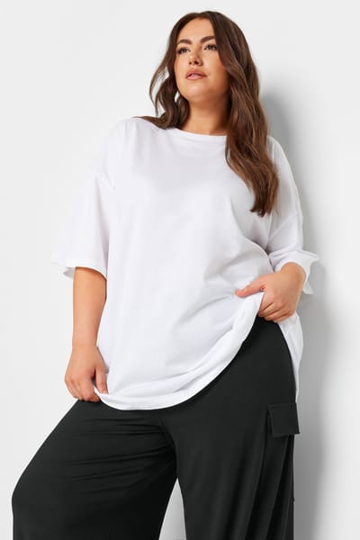 Yours Cargobroek Van Jersey Met Wijde Pijpen In Zwart Size 42