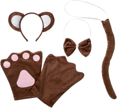 dressforfun - Accessoireset aap Volwassenen - verkleedkleding kostuum halloween verkleden feestkleding carnavalskleding carnaval feestkledij partykleding - 302048