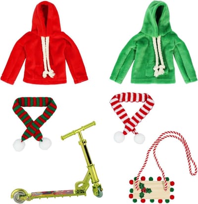 Kerst Elf Poppen Accessoires Miniatuur Decoratie Set