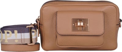 JOOP! Leren Schoudertas Carino Susan Shoulderbag Beige Lichtbruin