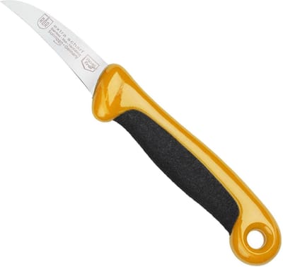 RÖR Solingen Schilmesje Extra Grip – RVS Lemmet Krom – 15 cm – Zwart met Oranje