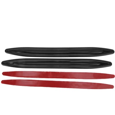 2 stuks Auto Voor Achterbumper Beschermer Carrosserie Deur Hoek Anti-Kras Strips Glanzend Zwart Modificatie black
